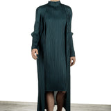 Pleats Please Issey Miyake Plissierter Cardigan in Midi-Länge grün