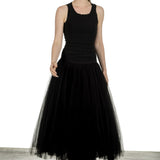 Marc Le Bihan Damen Top im Distressed-Look schwarz