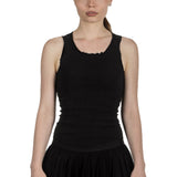 Marc Le Bihan Damen Top im Distressed-Look schwarz