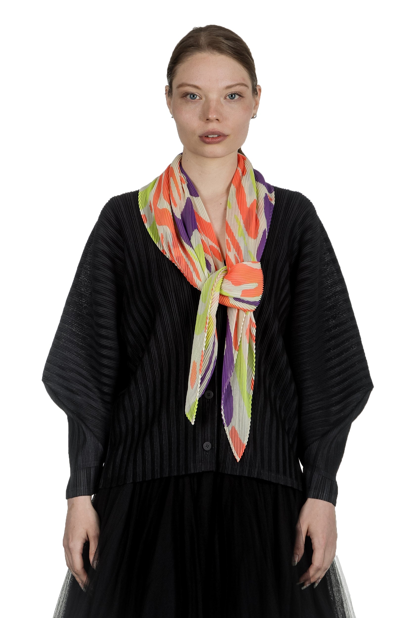 ISSEY MIYAKE PLEATS PLEASE Schal mit grafischem Print mehrfarbig