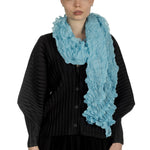 ISSEY MIYAKE PLEATS PLEASE Strukturierter Schal blau