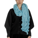 ISSEY MIYAKE PLEATS PLEASE Strukturierter Schal blau