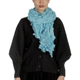 ISSEY MIYAKE PLEATS PLEASE Strukturierter Schal blau