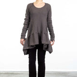 Rundholz DIP Damen A-Linie Pullover grau cedar