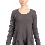 Rundholz DIP Damen A-Linie Pullover grau cedar