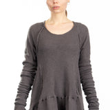 Rundholz DIP Damen A-Linie Pullover grau cedar