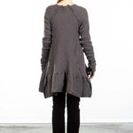 Rundholz DIP Damen A-Linie Pullover grau cedar