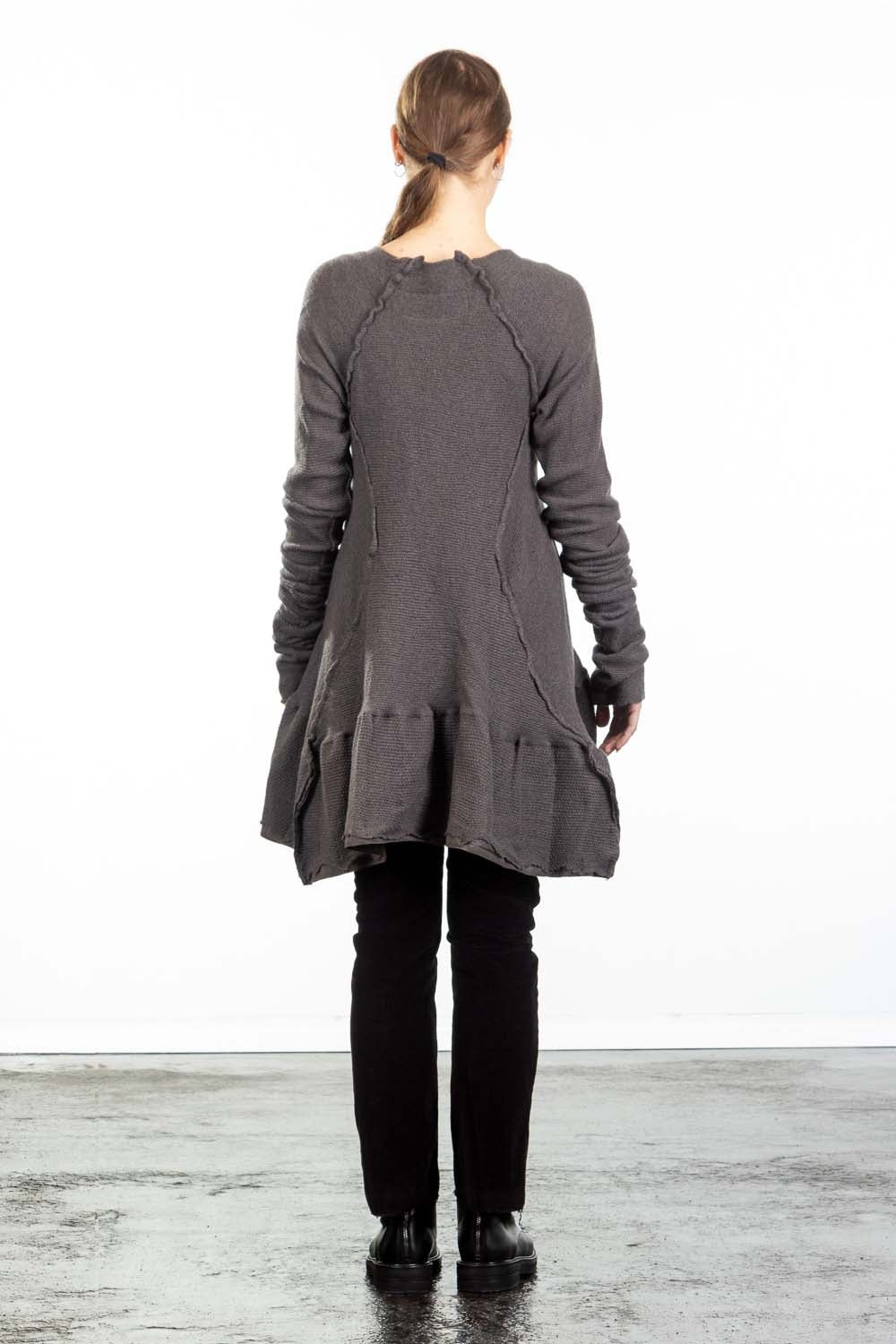 Rundholz DIP Damen A-Linie Pullover grau cedar