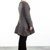 Rundholz DIP Damen A-Linie Pullover grau cedar