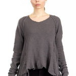 Rundholz DIP Damen A-Linien Pullover grau cedar