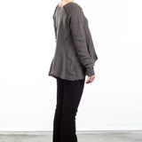 Rundholz DIP Damen A-Linien Pullover grau cedar