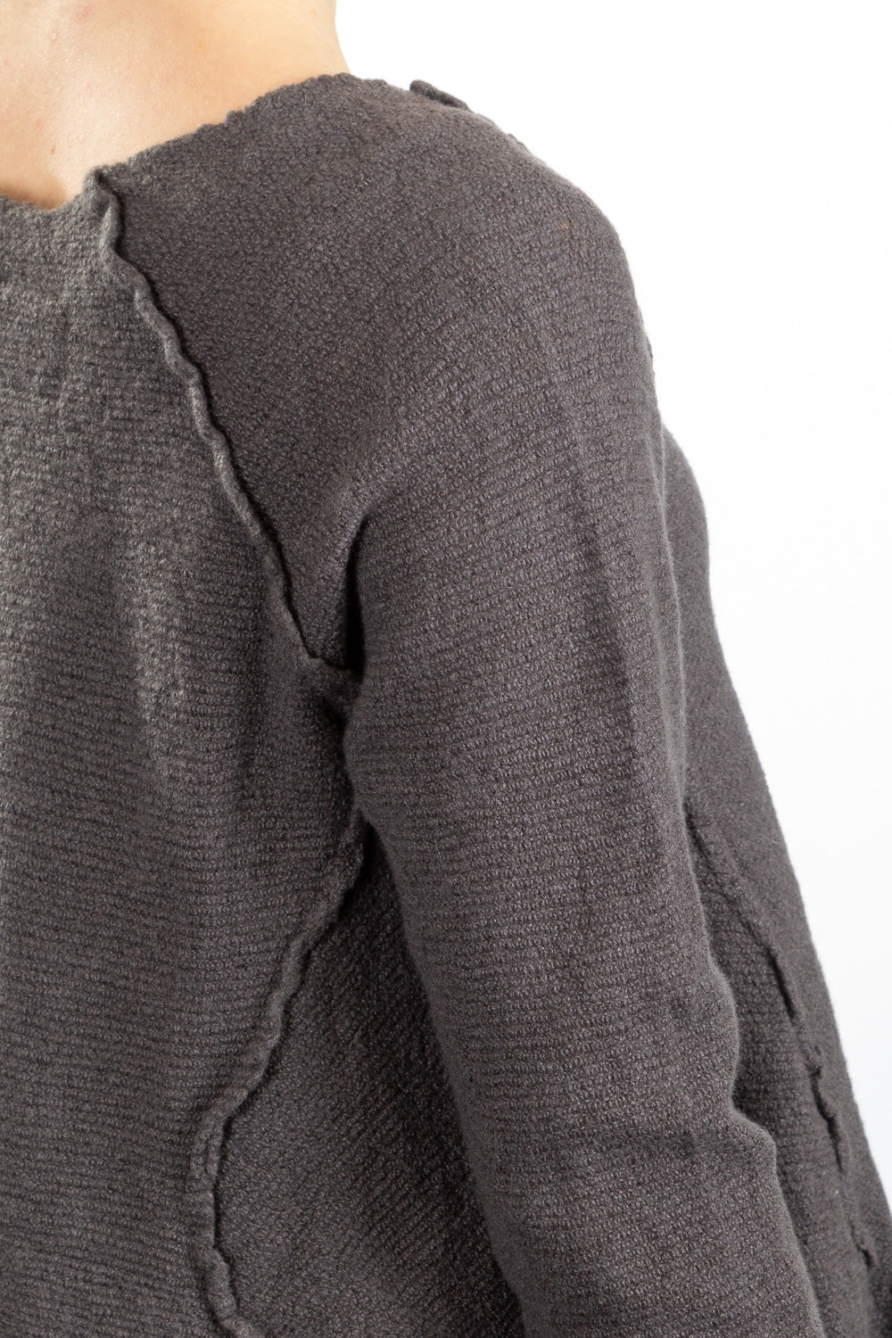 Rundholz DIP Damen A-Linien Pullover grau cedar