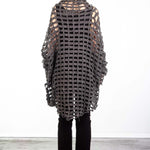 Rundholz DIP Damen Netz Pullover Oversized grau cedar