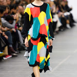 Issey Miyake Damen Pullover Plisseestrick multicolour