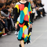 Issey Miyake Damen Pullover Plisseestrick multicolour