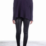 Katharina Hovman Damen V-Pullover oversized grape
