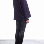 Katharina Hovman Damen V-Pullover oversized grape