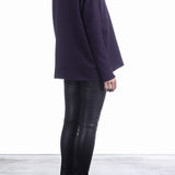 Katharina Hovman Damen V-Pullover oversized grape
