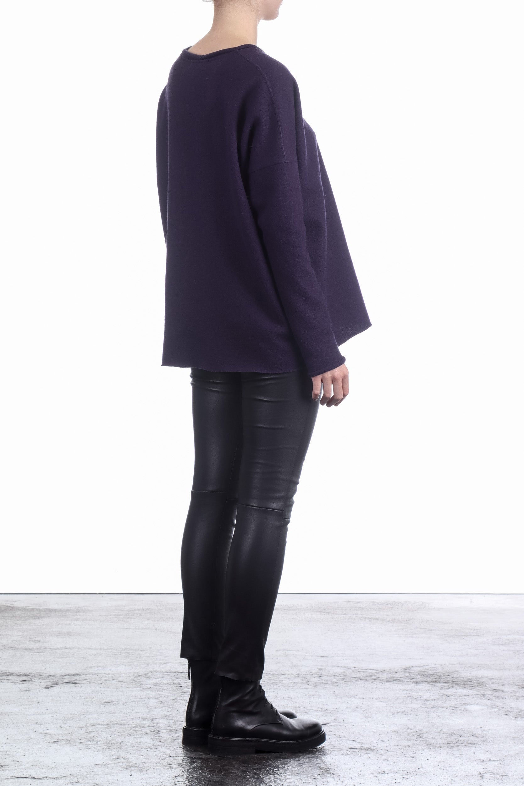 Katharina Hovman Damen V-Pullover oversized grape