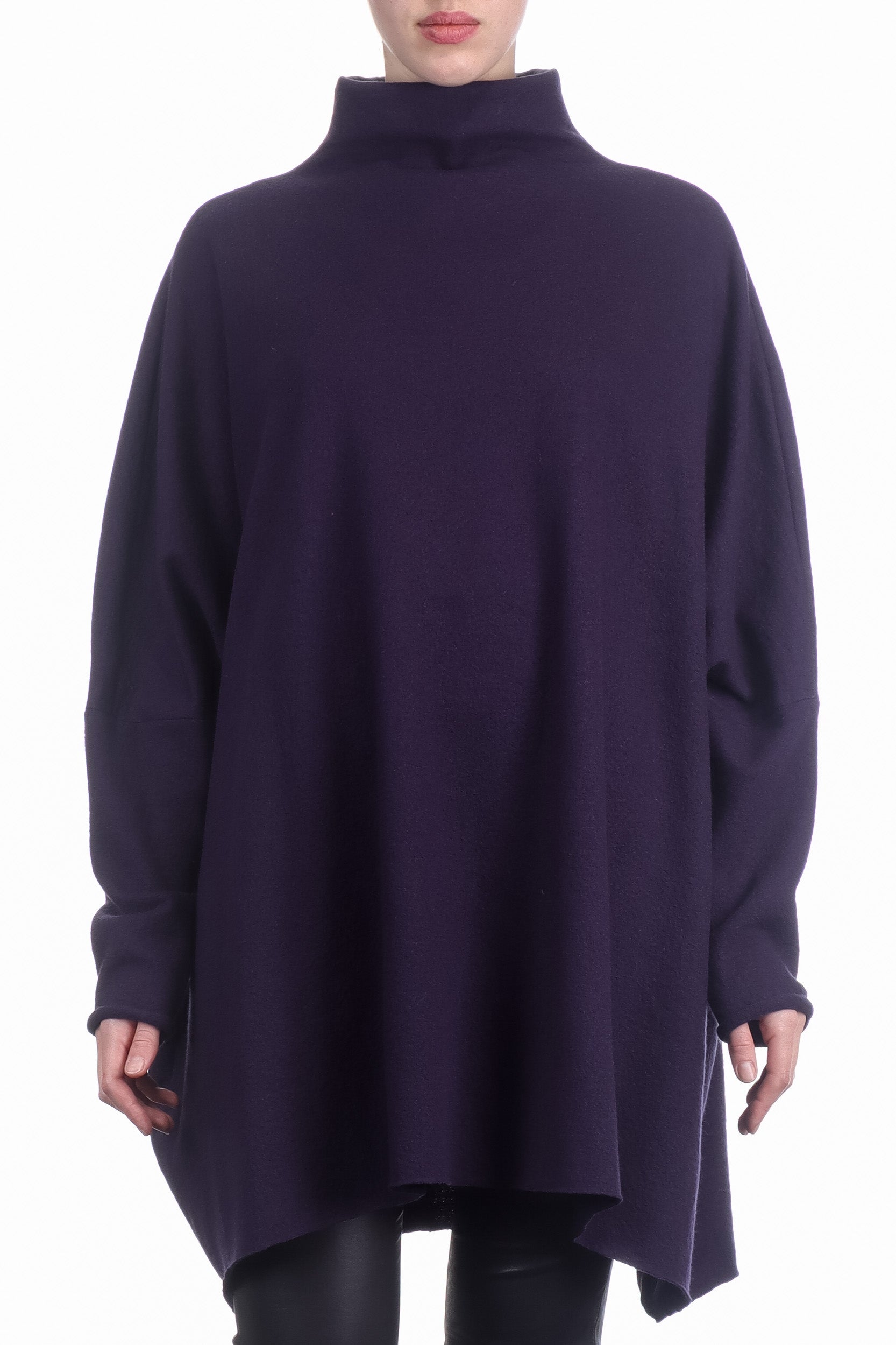 Katharina Hovman Damen Rollkragenpullover oversized grape