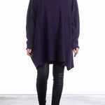 Katharina Hovman Damen Rollkragenpullover oversized grape