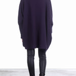 Katharina Hovman Damen Rollkragenpullover oversized grape