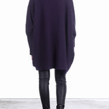 Katharina Hovman Damen Rollkragenpullover oversized grape