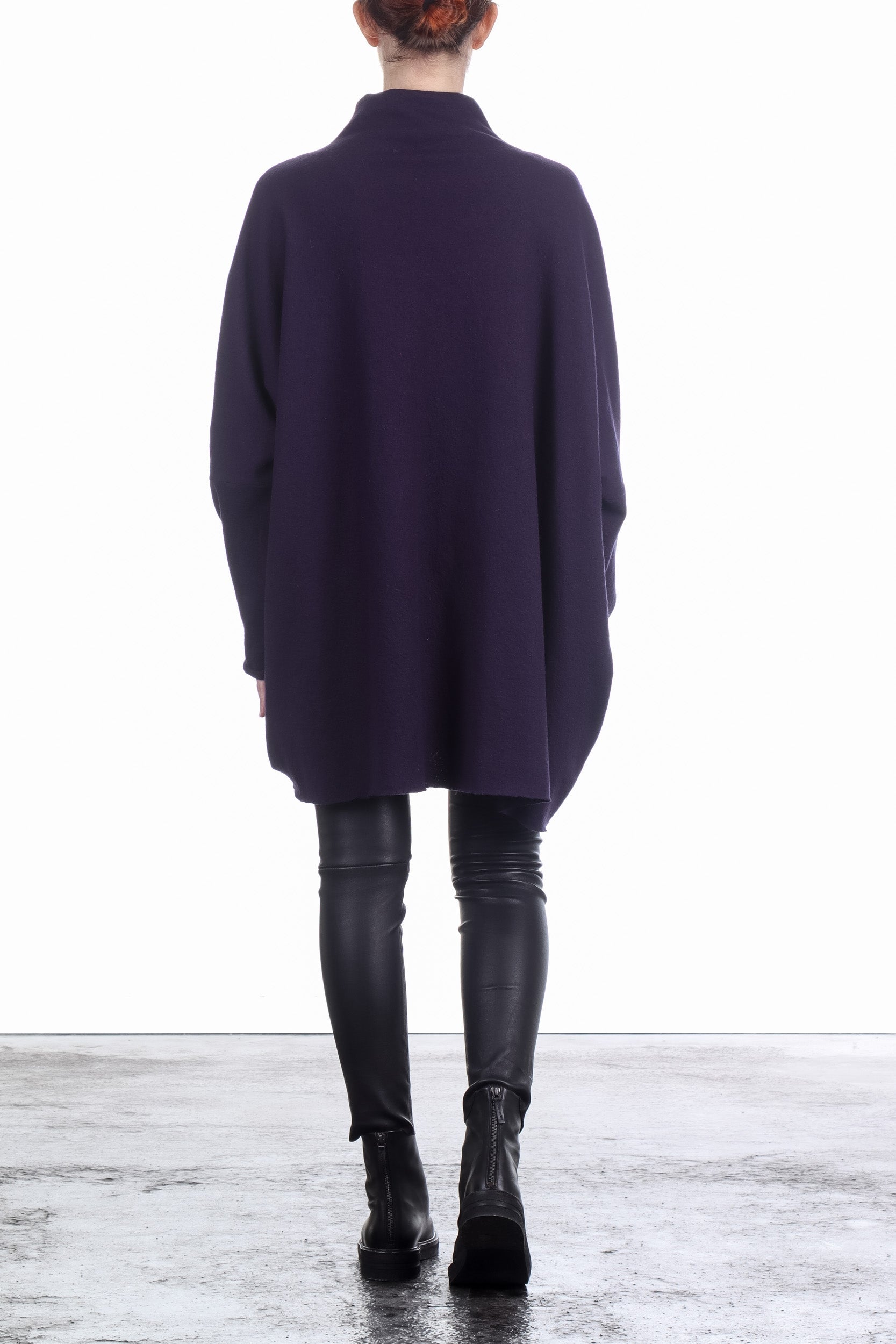 Katharina Hovman Damen Rollkragenpullover oversized grape