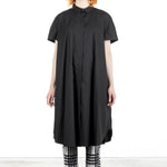 Rundholz Damen Hemd-Kleid Oversized mit Kragen schwarz