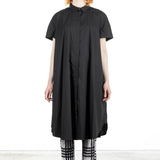 Rundholz Damen Hemd-Kleid Oversized mit Kragen schwarz