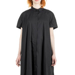 Rundholz Damen Hemd-Kleid Oversized mit Kragen schwarz