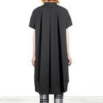 Rundholz Damen Hemd-Kleid Oversized mit Kragen schwarz