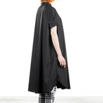 Rundholz Damen Hemd-Kleid Oversized mit Kragen schwarz