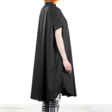 Rundholz Damen Hemd-Kleid Oversized mit Kragen schwarz