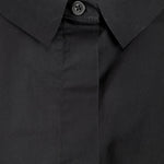 Rundholz Damen Hemd-Kleid Oversized mit Kragen schwarz