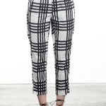 Rundholz Damen 7/8 Hose Print schwarz-weiß 