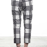 Rundholz Damen 7/8 Hose Print schwarz-weiß 