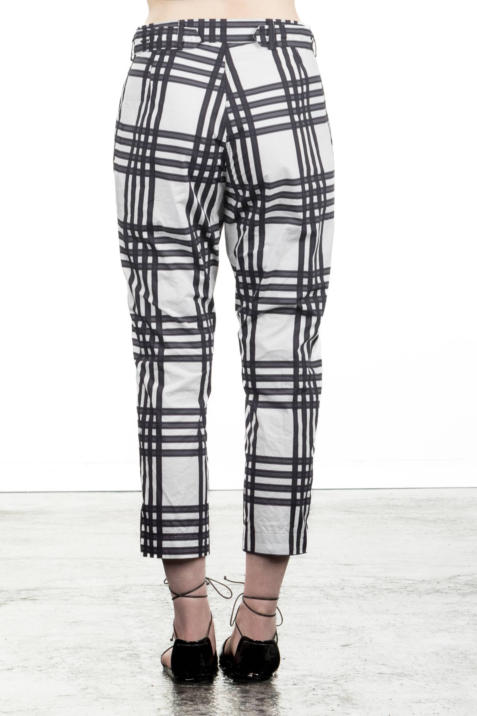 Rundholz Damen 7/8 Hose Print schwarz-weiß 