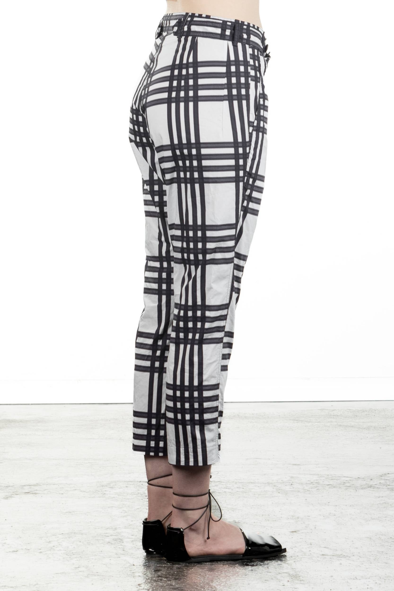 Rundholz Damen 7/8 Hose Print schwarz-weiß 