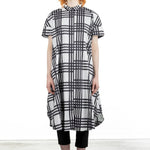 Rundholz Damen Blusen-Kleid Print Quetsche Check