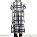 Rundholz Damen Blusen-Kleid Print Quetsche Check