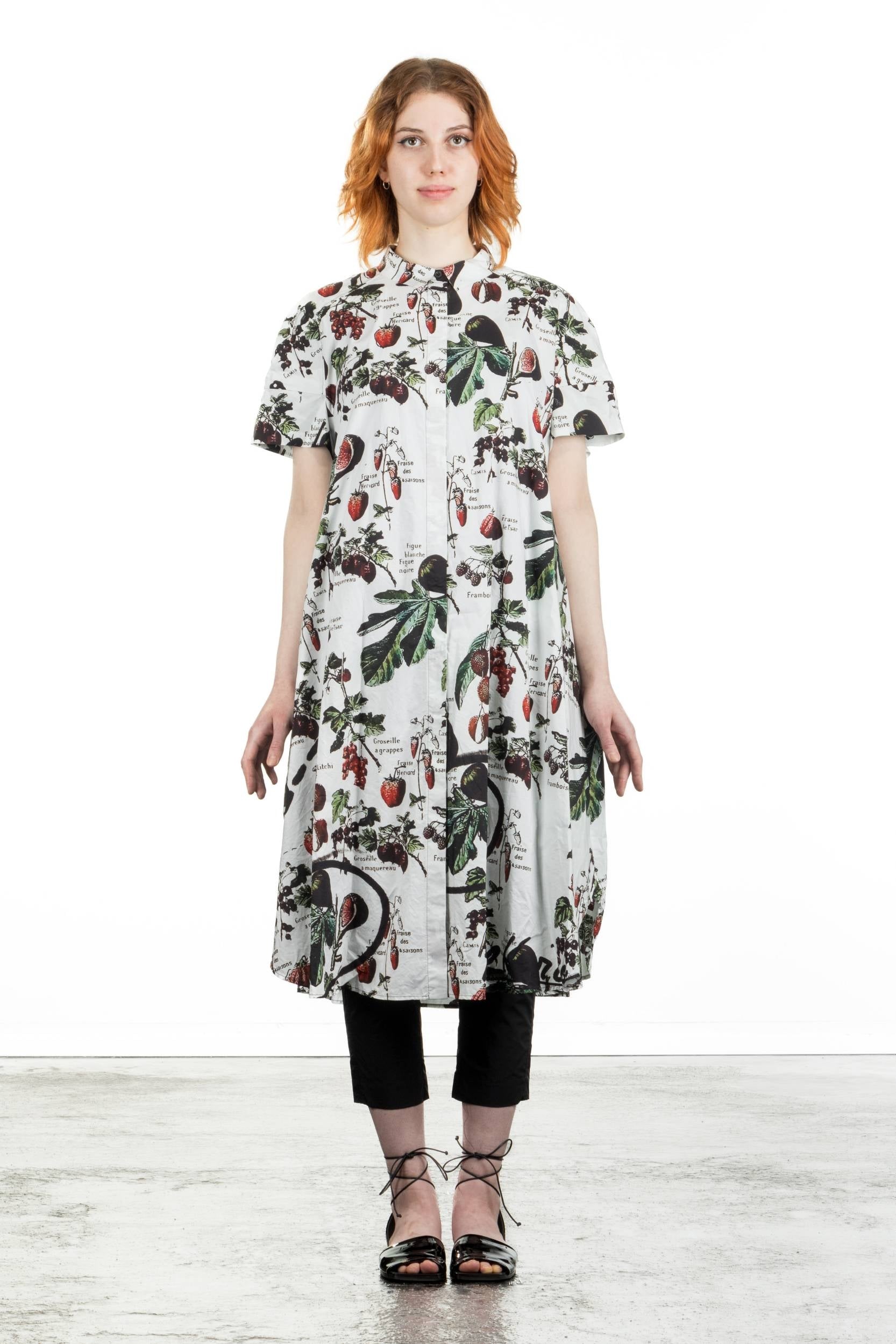 Rundholz Damen Blusen-Kleid Oversized Fraise Print