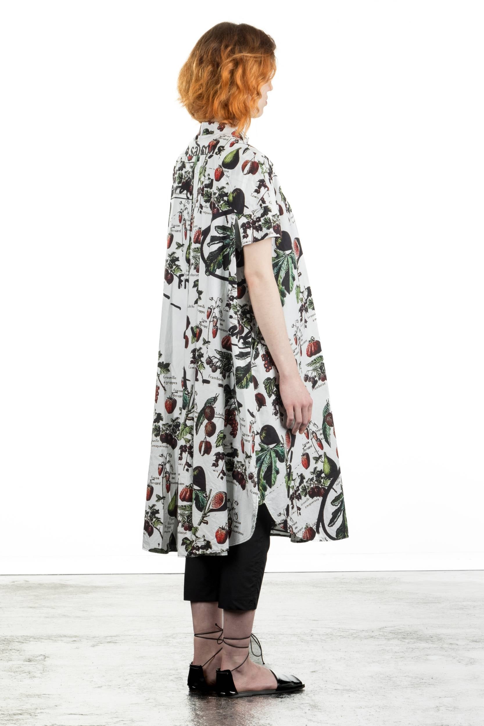 Rundholz Damen Blusen-Kleid Oversized Fraise Print