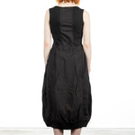 Rundholz Dip Damen Midikleid mit Ballonrock schwarz