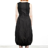 Rundholz Dip Damen Midikleid mit Ballonrock schwarz
