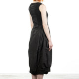 Rundholz Dip Damen Midikleid mit Ballonrock schwarz