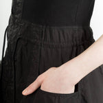 Rundholz Dip Damen Midikleid mit Ballonrock schwarz
