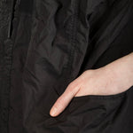 Rundholz Dip Damen Jacke mit Kapuze kurzarm oversized schwarz