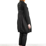 Rundholz DIP Damen tulpiger Mantel kurz schwarz