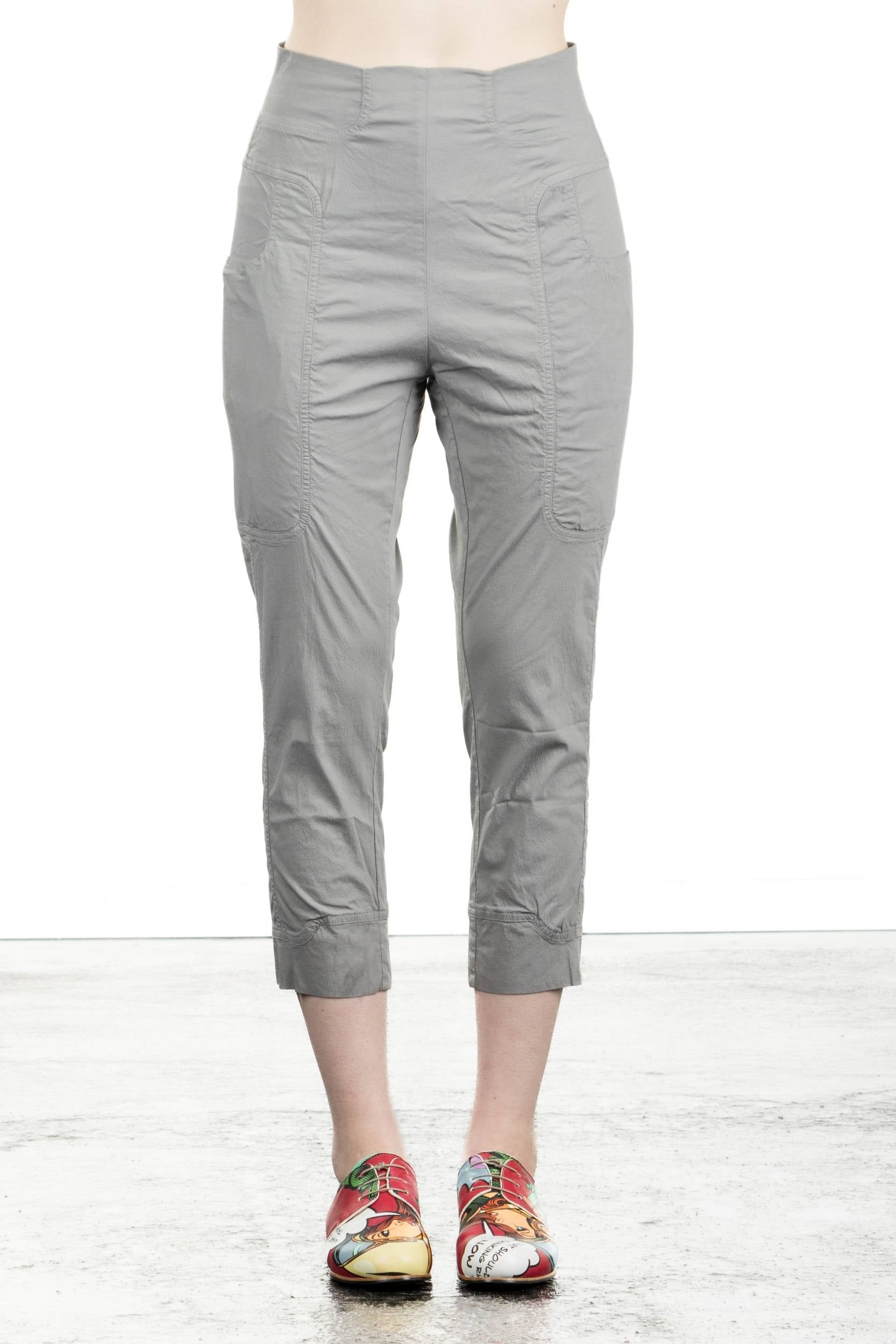 Rundholz Dip Damen Stretchhose grau